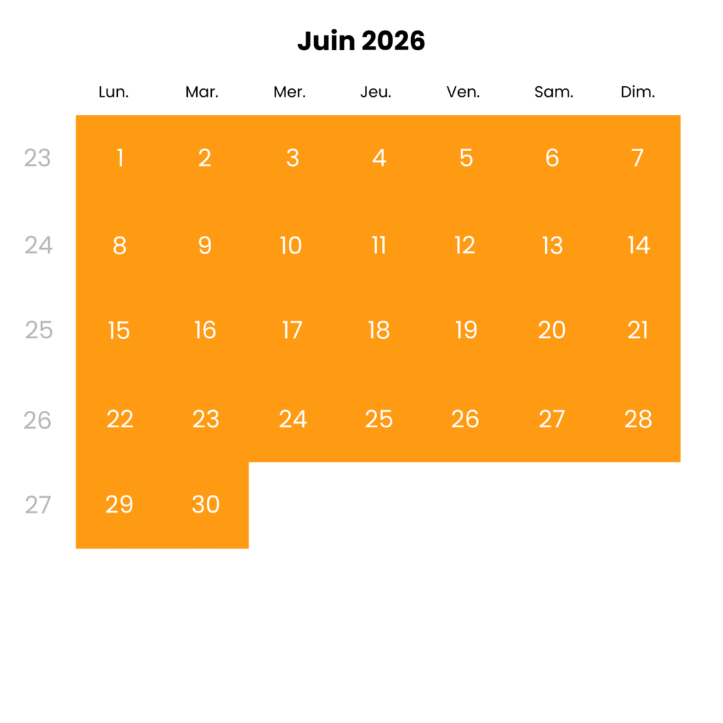 Horaires juin 2026 : Ouvert tous les jours de 9h30 à 19h