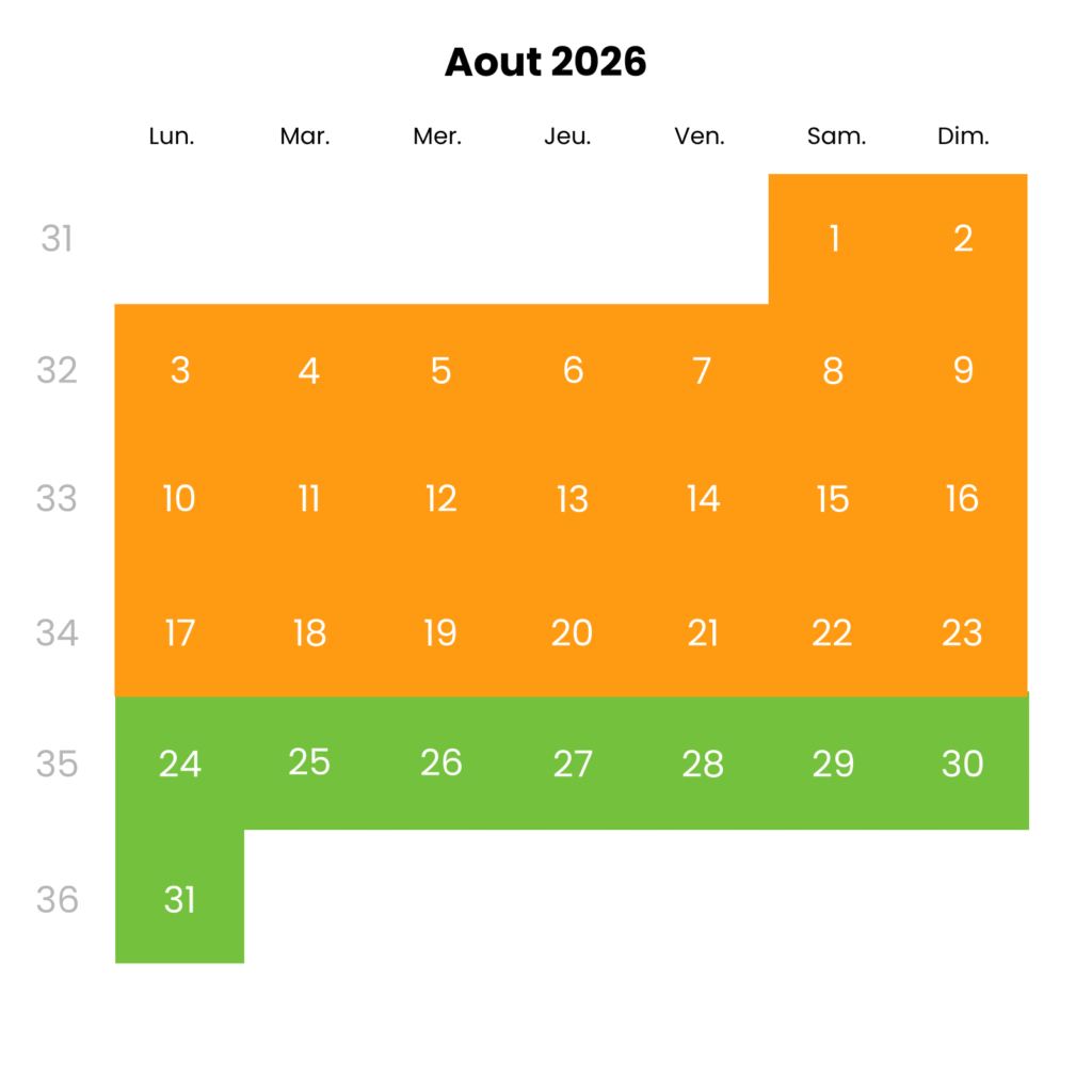 Horaires aout 2026 : ouvert tous les jours de 9h30 à 19h jusqu'au 23 aout et à partir du 24, de 10h à 18h30
