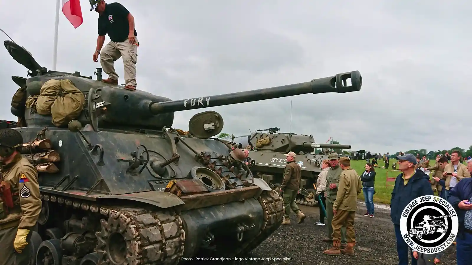 Tank from the film Fury at the Normandy Victory Museum, presented in 2019
