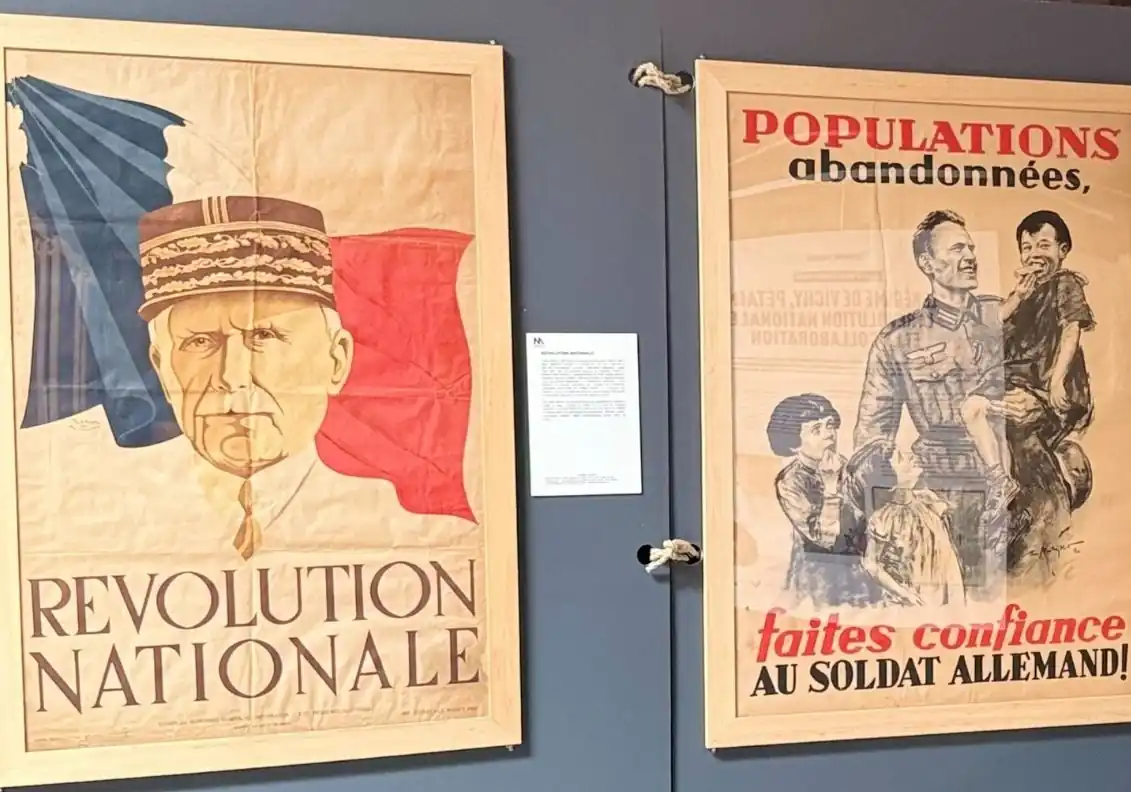Affiches de propagande de la Seconde Guerre mondiale présentées dans l’exposition en Normandie ©nvm Affiches de propagande de la Seconde Guerre mondiale présentées dans l’exposition en Normandie ©nvm
