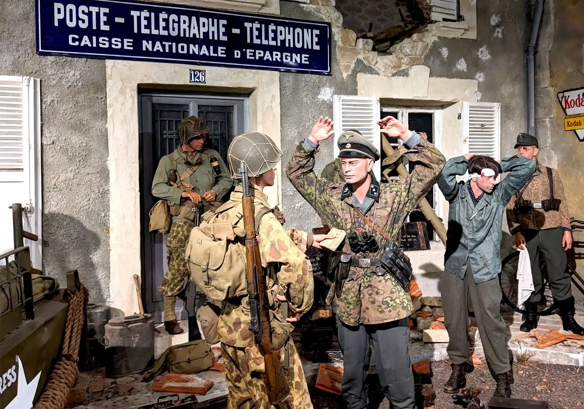Patton in Avranches, museum scene