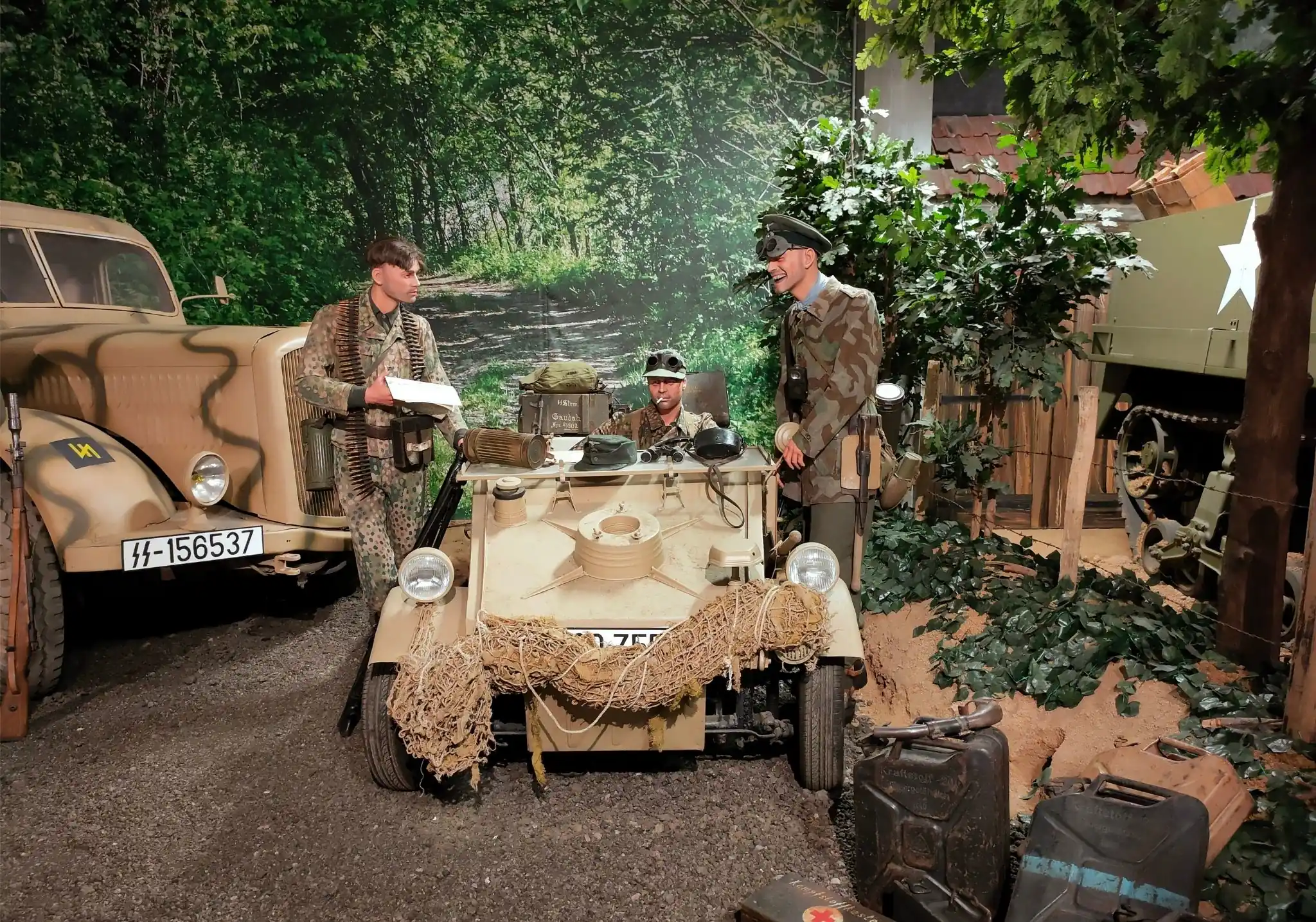 German soldiers during the Battle of the Hedgerows at Normandy Victory Museum