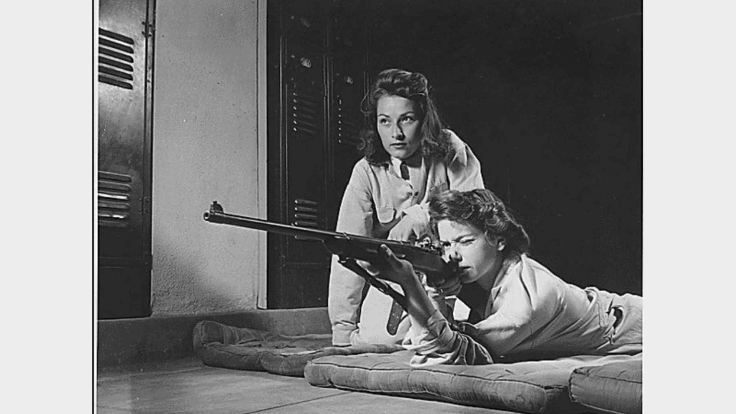 Shooting practice helps the girls at Roosevelt High School in Los Angeles Shooting practice helps the girls at Roosevelt High School in Los Angeles