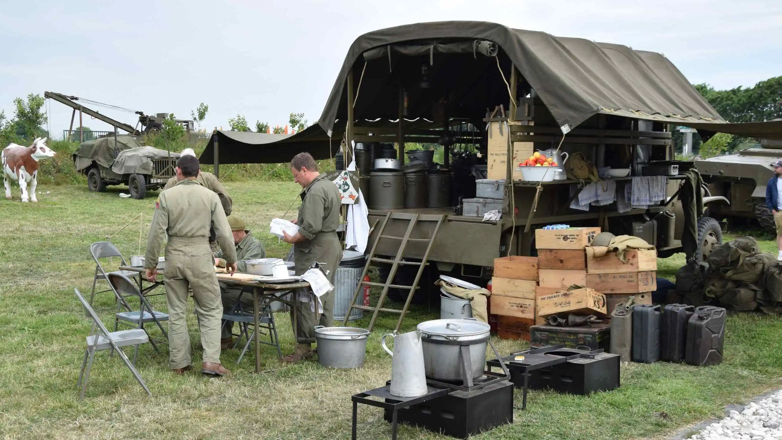 Reenactment-Camp in Normandy Victory Museum Reenactment-Camp in Normandy Victory Museum
