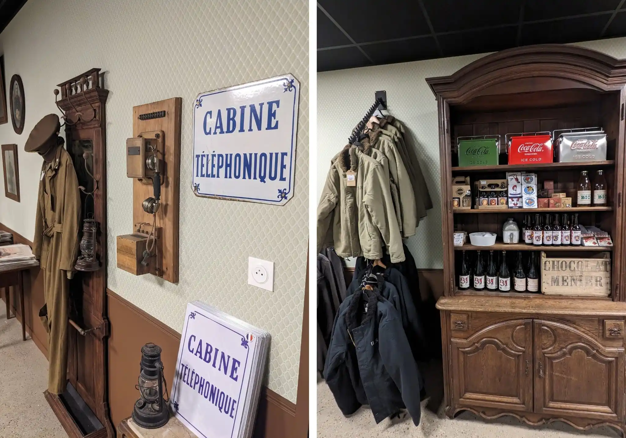 The new vintage decor in the shop Normandy Victory Museum