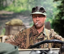 A close-up of a German soldier in the museum